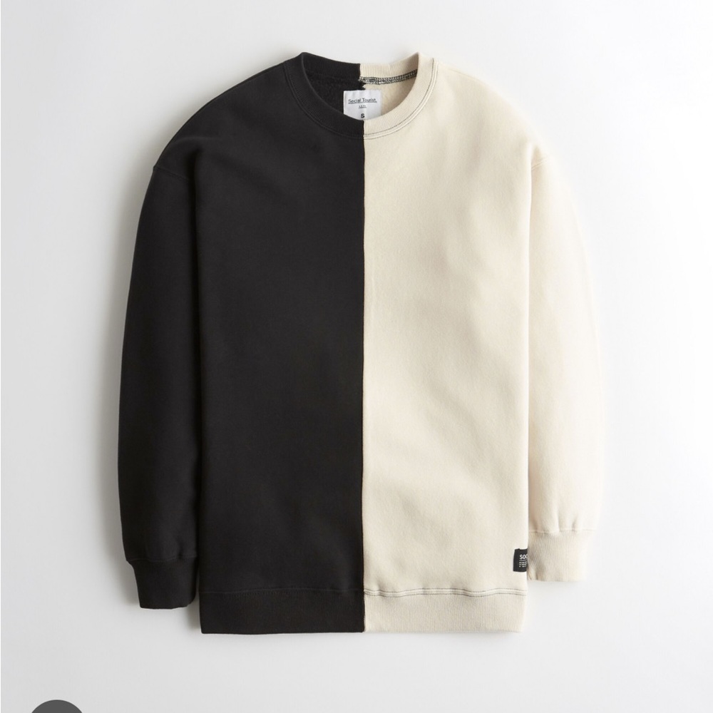 Social Tourist D’Amelio Inclusive Oversized Spliced Sweatshirt Black/White XS